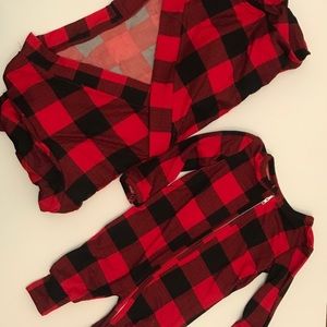 Hospital robe and pajamas set